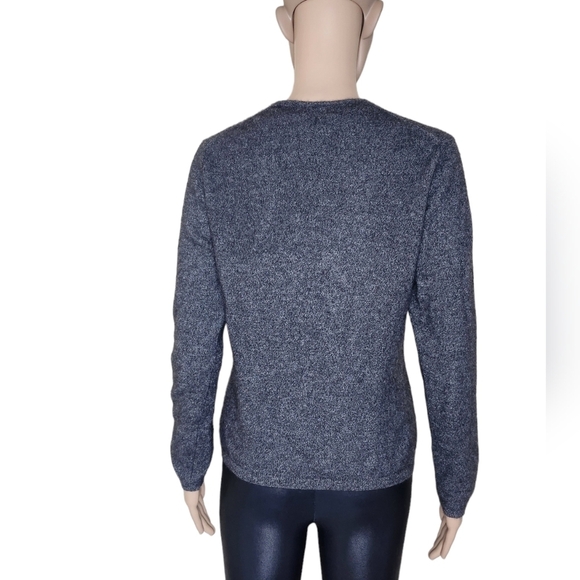Croft & Barrow women's gray 100% cashmere v - neck pullover sweater M - Picture 3 of 5
